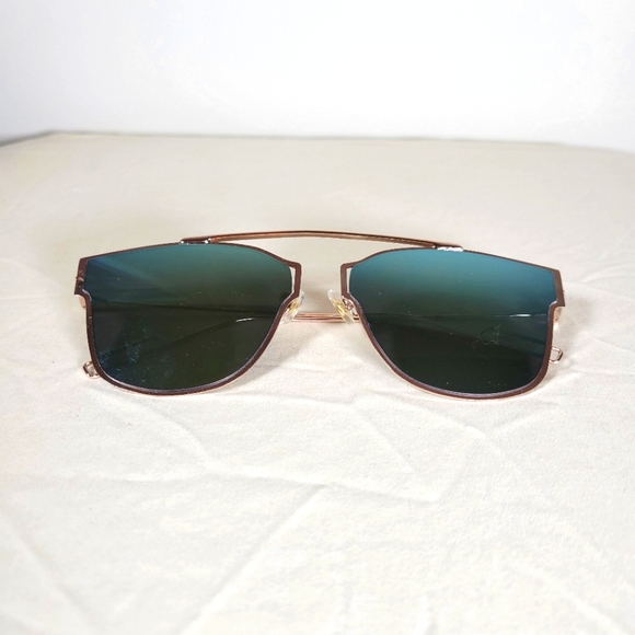 ZeroUV Modern Thin Wire Frame Flat Lens Pantos Sunglasses A353 - Picture 2 of 6